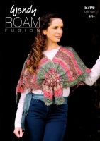 Knitting Pattern - Wendy 5796 - Roam 4 Ply - Lace Shawl